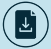 A dark blue download icon showing a downward arrow on a document, enclosed in a dark blue circle, with a light blue background.